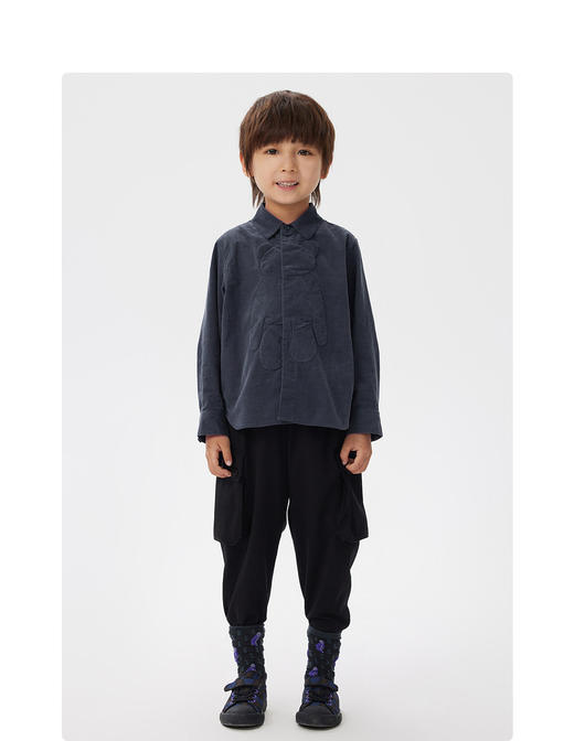 江南布衣童  22年秋款 全棉立体装饰长袖衬衫 1M8210150 商品图6