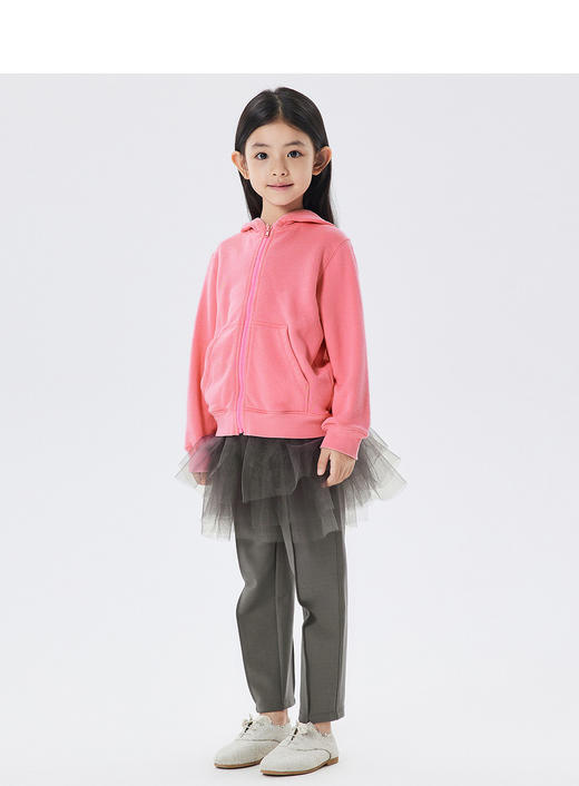 江南布衣童  22年秋款  可爱拉链连帽开襟卫衣  1M8410390 商品图5