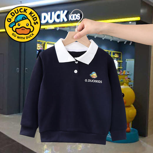 G.DUCK儿童polo衫长袖春秋童装男童翻领上衣中大童卫衣女童衬衫春秋洋气 商品图1