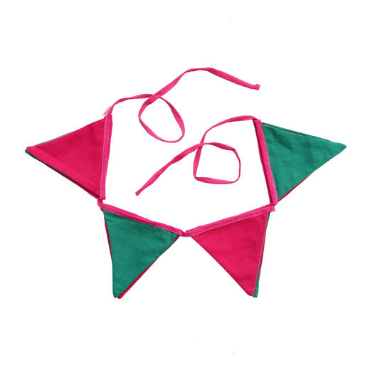 HUJI祤集挂旗插画棉麻拼色 商品图4