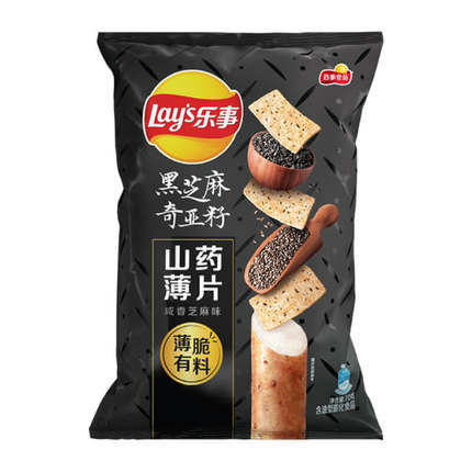 70g乐事黑芝麻奇亚籽咸香味山药薄片 商品图0