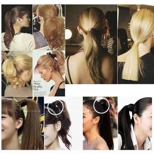 【小红书同款】仿真头发头绳假发发圈扎高马尾明星网红简约气质百搭绑头绳头饰 商品图9