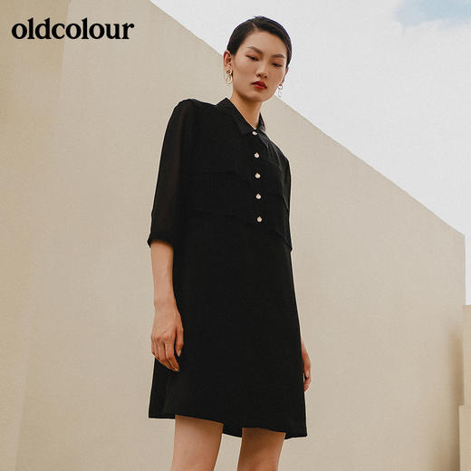 oldcolour欧珂春秋商场同款中袖连衣裙GN31102826 商品图0