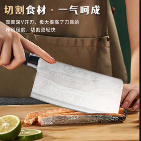 【盘师傅大马士双刀6件套】德国工艺纯钢打造，持久锋利少磨刀，让你秒变大厨~