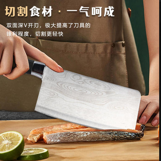 【盘师傅大马士双刀6件套】德国工艺纯钢打造，持久锋利少磨刀，让你秒变大厨~ 商品图0