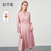 EITIE爱特爱秋季新款时尚修身百褶裙摆连衣裙立领A字裙连衣裙6707418 商品缩略图0