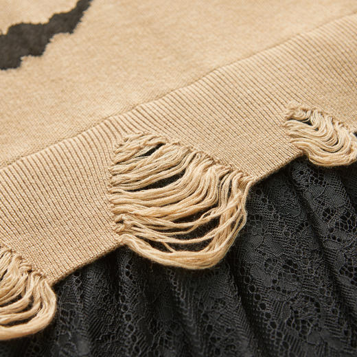 MIIDII谜底2022春新款简约时髦H型V领针织衫221MZ0320 商品图3