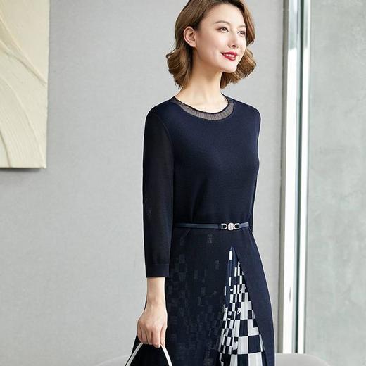 2楼NAERSI黑白格连衣裙 商品图0