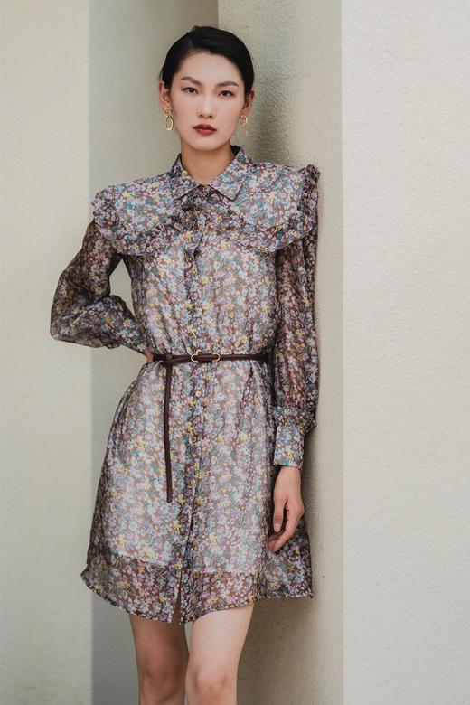 oldcolour欧珂2021秋商场同款长袖连衣裙女GN31103844 商品图5