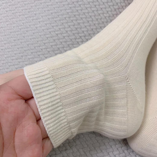 福利款丨新疆棉 5双装 厚嘟嘟 原色无染色 基础男女袜 商品图3