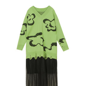 MIIDII谜底2022春新款简约时髦H型V领针织衫221MZ0320