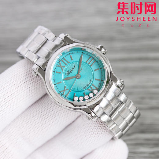萧邦NR快乐钻系列 蒂芙尼蓝面 5钻新款30mm 女士腕表 商品图0