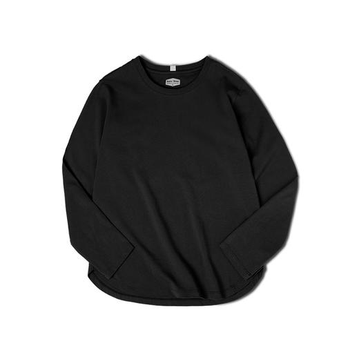 马登女装 双纱纯棉长袖t恤女圆领卫衣秋季学生基础百搭休闲打底衫 商品图7