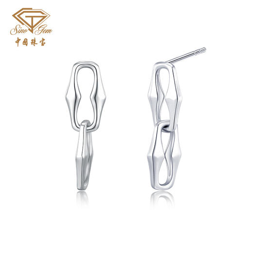 「平衡世界」PT950铂金耳饰耳钉 商品图0