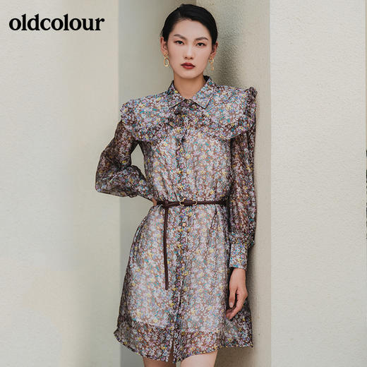 oldcolour欧珂2021秋商场同款长袖连衣裙女GN31103844 商品图2