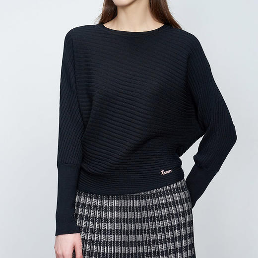 【100%羊毛针织套衫】22年秋冬新品女士保暖针织套衫宽松直筒毛衣 商品图1