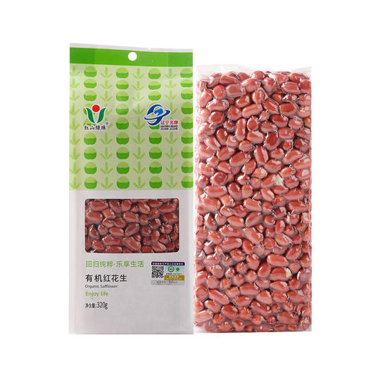 红山绿珠有机红花生 320g*6袋 商品图3