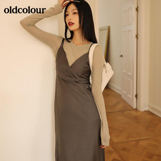 oldcolour欧珂春秋新款两件套休闲连衣裙中长款连衣裙GN31103803 商品图2