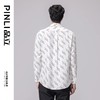 PINLI品立新款字母印花休闲长袖衬衫男士上衣B213313183 商品缩略图3