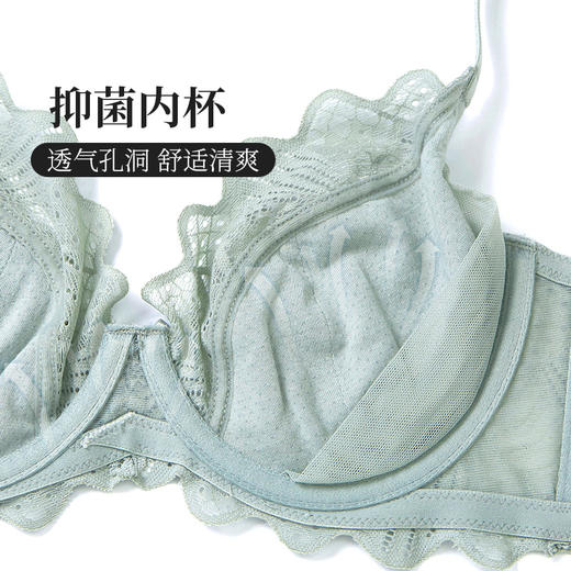 夏娃的诱惑纵横组内衣女薄款聚拢大胸显小文胸上托防下垂抗菌bra 商品图2