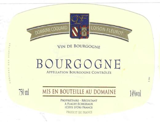 2019 Coquard-Loison-Fleurot, Bourgogne Rouge【闪送】（65折） 商品图0