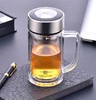 凯霖清澈双层办公玻璃杯加厚耐热商务泡茶杯便携高档水晶水杯随行 商品缩略图0