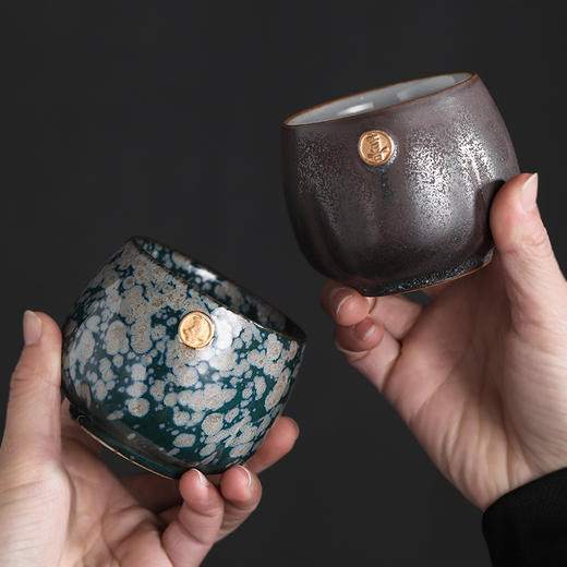 「窑变工艺！精致礼盒装」日式窑变茶杯 陶瓷功夫茶具单杯主人杯个人杯4杯套装礼品餐饮用具 商品图2
