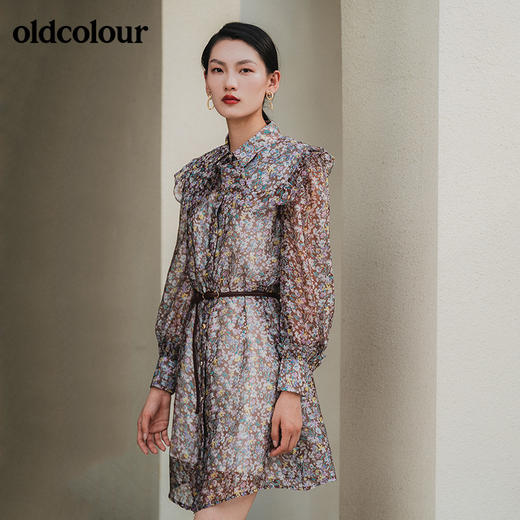 oldcolour欧珂2021秋商场同款长袖连衣裙女GN31103844 商品图3