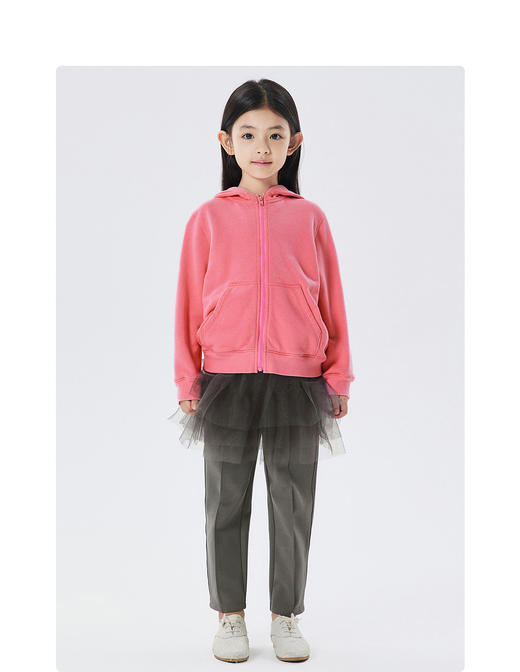 江南布衣童  22年秋款  可爱拉链连帽开襟卫衣  1M8410390 商品图4