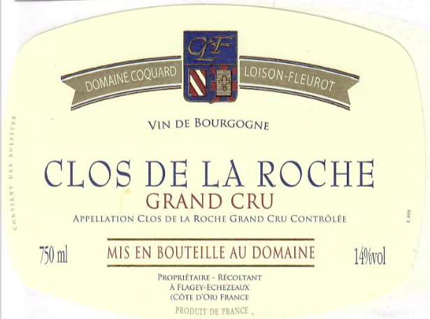 2019 Coquard-Loison-Fleurot, Clos de la Roche【闪送】（65折）