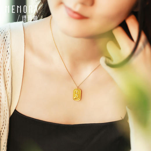 【守护八大佛】MEMORA诗普琳守护秋愿八大佛足金佛牌项链黄金项链守护系列【按克计价黄金1】GN264301 商品图4