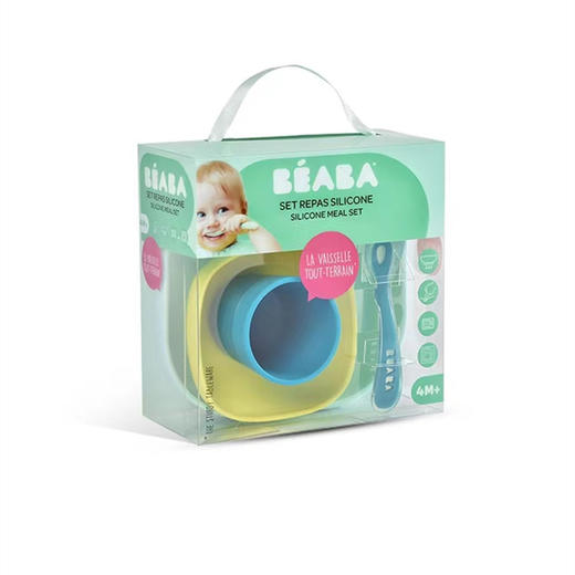 宝宝辅食一套搞定 | 法国Beaba硅胶餐具勺子/杯子/碗/盘 4件套装 餐盘水杯儿童餐具 商品图5