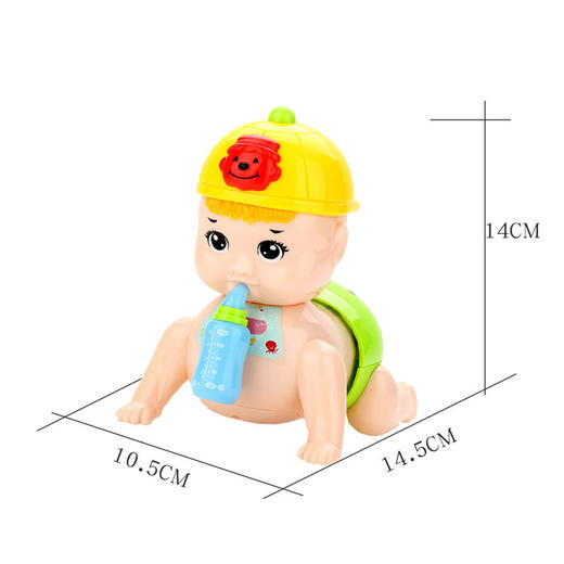 【引导爬行 促进宝宝成长】电动趣味爬娃会唱歌婴儿学爬行玩具0-1岁8个月引导爬行奶瓶娃娃 商品图5