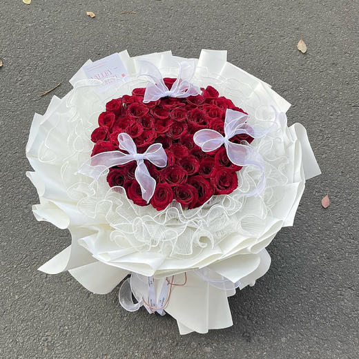 心动仙女52朵红玫瑰花束送女朋友老婆朋友告白求婚生日七夕情人节送花