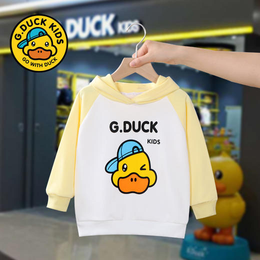 G.DUCK儿童连帽卫衣女童上衣男童长袖春秋潮款新款宝宝童装 商品图0