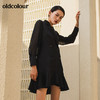 oldcolour欧珂春秋商场同款纯色收腰显瘦长袖连衣裙女GN31103819 商品缩略图2