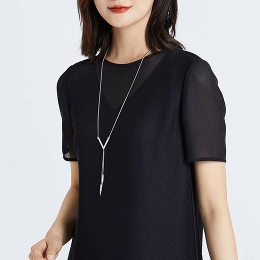 2楼NAERSI藏青色连衣裙 商品图4