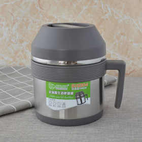 戴德生活馆304不锈钢保温饭盒男女学生食堂上班族带盖加厚圆形双层泡面杯碗