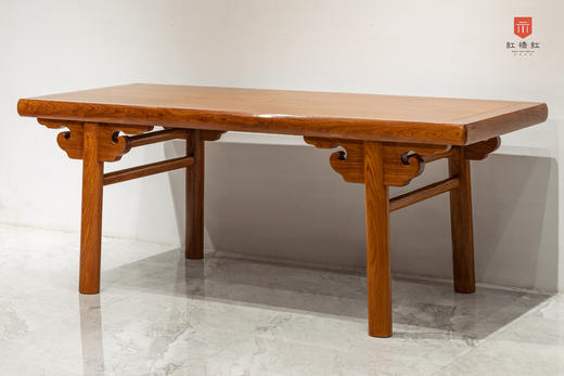 红桥红  家具严选  缅甸花梨（大果紫檀）  【216厚重版圆腿 画案】 商品图4