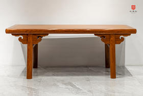 红桥红  家具严选  缅甸花梨（大果紫檀）  【216厚重版圆腿 画案】