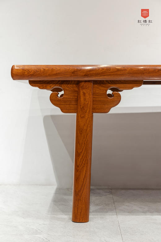 红桥红  家具严选  缅甸花梨（大果紫檀）  【216厚重版圆腿 画案】 商品图1