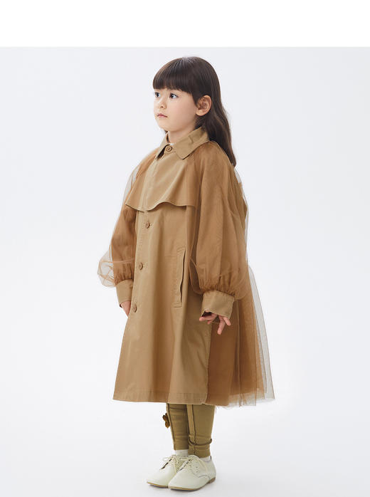 江南布衣童  22年秋款中长款纯色百搭风衣  1M8910500 商品图4