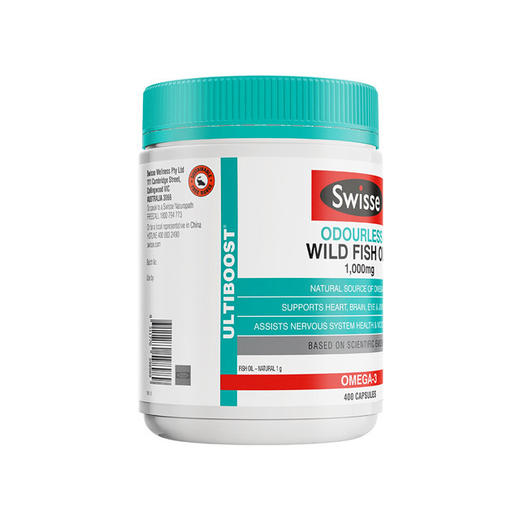 【跨境】Swisse野生深海鱼油400粒无腥高含量1000mg 商品图1