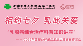 8月4日 | 中国医科大学乳腺外科：相约七夕 乳此关爱——乳腺癌综合治疗科普讲座