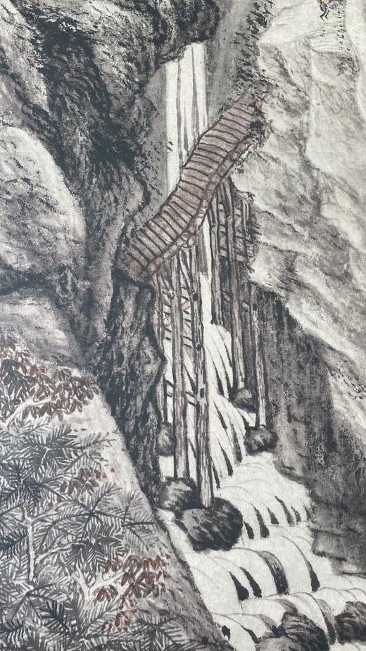 【定制书画】（明）沈周《庐山高图》纸本 立轴 馆藏书画精仿复制艺术品（付款后28天内发货） 商品图5