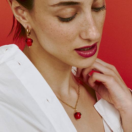 北京仓｜Ninfa-Strawberry-草莓 耳环（单只）［葡萄牙设计师］ 商品图3