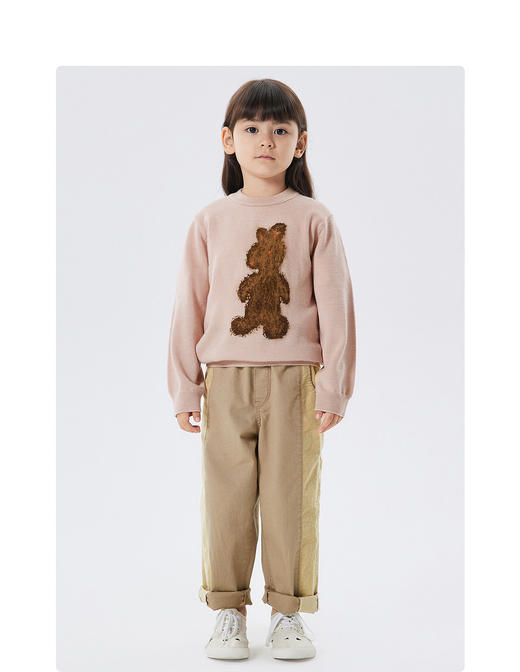 江南布衣童  22年秋款 巴素兰羊毛柔软百搭长袖套头毛衫   1M8310260 商品图10