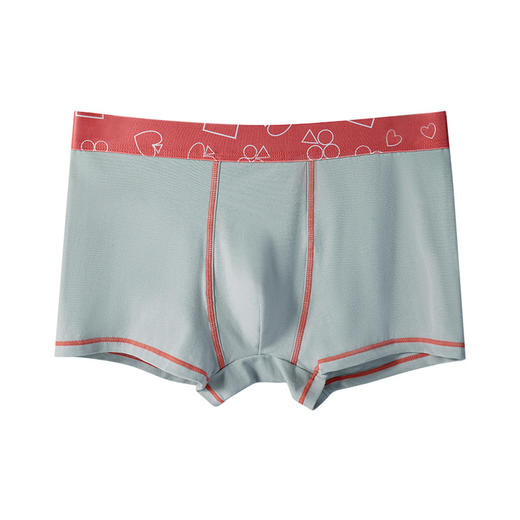 黛唯梵【重新定义基础款】男士纯棉内裤，车缝透气印花平角裤，四角裤，青少年全棉内裤男 商品图4