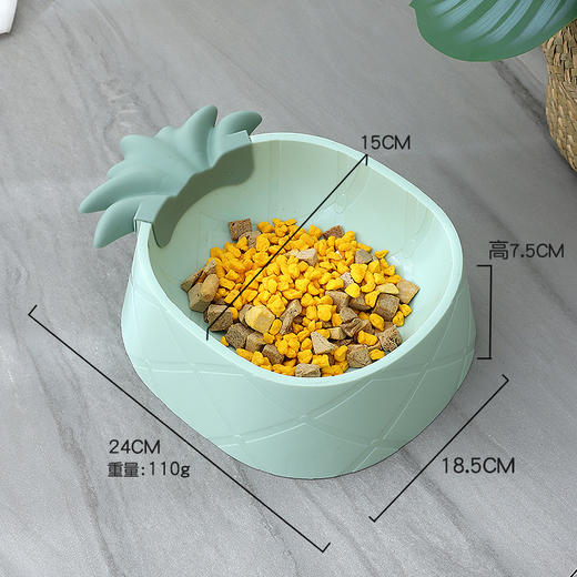 新品水果菠萝形宠物碗 猫猫狗狗塑料单碗食盆 耐摔防滑环保材质 商品图2