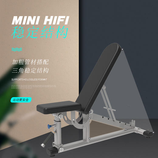【塑形器械】可调哑铃椅商用家用可调哑铃凳多种功能力量飞鸟凳仰卧板居家健身 商品图3